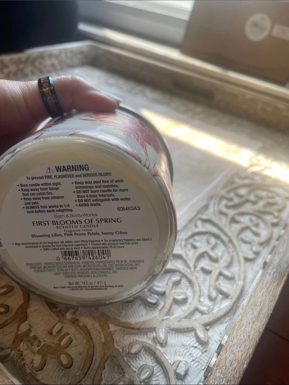 Bath & Body Works First Blooms of Spring Candle - Purple Floral